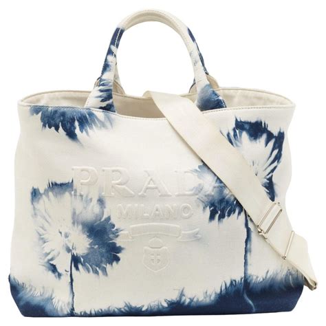 prada drill canvas tote|Prada foldable shopping tote.